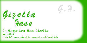 gizella hass business card